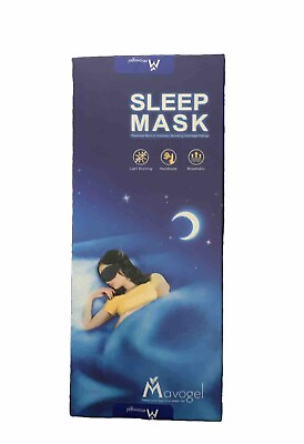 #ad Mavogel Cotton Sleep Eye Mask light blocking soft grey travel pouch breathable $8.65
