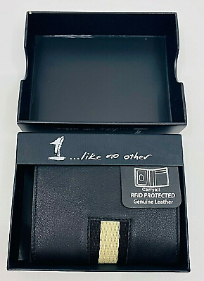 #ad DUCHAMP 1 Like No Other Leather Carry All Wall RFID Black MSRP $65.00 NWT $14.99