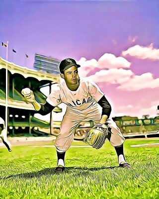 #ad Luis Aparicio DiamondArt 8x10 art photo unsigned Chicago White Sox Orioles $13.99