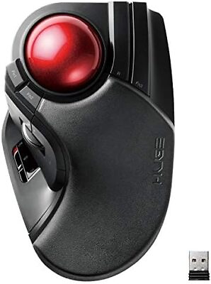 #ad ELECOM Trackball Mouse Wireless with Receiver Large Ball 8 Buttons Japan $55.83