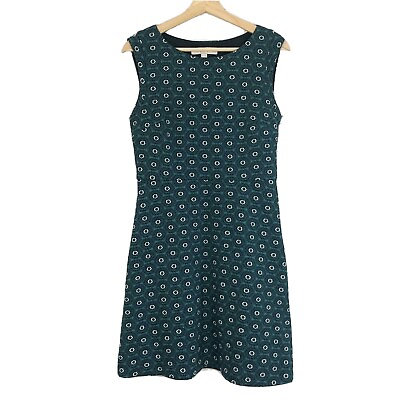 #ad NWT Loft Floral A Line Dress Green Sleeveless Sz 8P $35.00