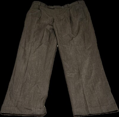 #ad Brooks Brothers 346 Madison Fit Men#x27;s W38 L32 Dark Brown Wool Dress Pants $26.99
