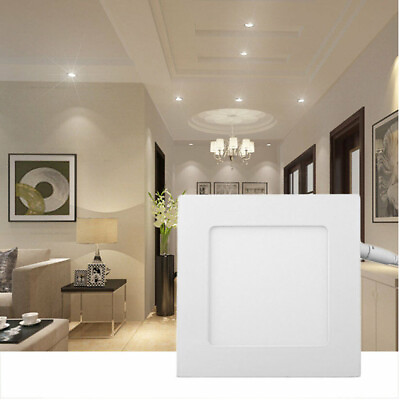 #ad LED Recessed Light Panel Ceiling Down Light Ultra Slim Square Fla home $5.99