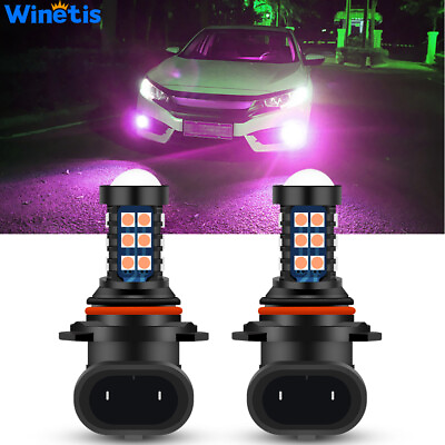 #ad 2X Pink H10 9145 High Power Bright LED Bulbs 3030 30 SMD Fog light Driving Lamps $15.90