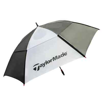 #ad TaylorMade 68 inch Auto Open Vented Golf Umbrella Black White $21.95