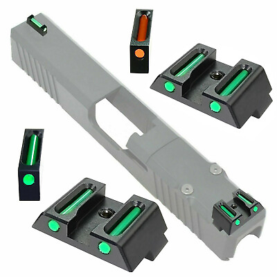 #ad Fiber Optic Sights Set Front Rear for Glock 17 17L 19 22 23 24 26 27 33 34 35 38 $11.55
