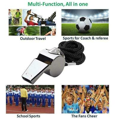 #ad 1 Pc Sport Soccer Football Metal Referee Whistle for Training Emergency Survival $5.15