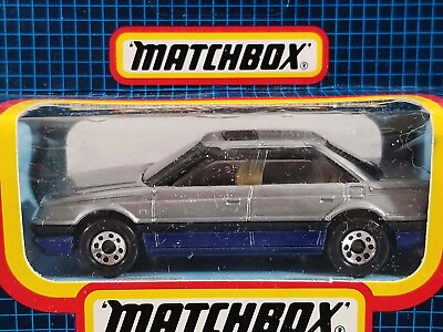 #ad Matchbox Rover Sterling 1991 MB2 Unpunched Blue Grid Window Box $38.66