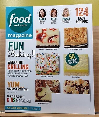 Food Network SEPT 2015 FUN Baking 124 Easy Recipes w 50 Bar Cookies Booklet $8.22