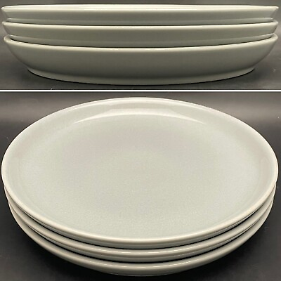 #ad Denby Intro Soft Grey Coupe Dinner Plate 3pc Set 2017 2021 Made in England 11quot;d $42.00
