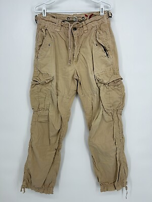#ad American Eagle Pants Mens 30x32 Beige Baggy Jogger Cargo Regular Fit $10.80