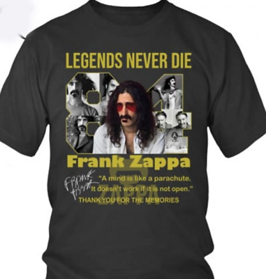 #ad Legends Never Die Frank Zappa T Shirt Thank You For The Memories $21.97
