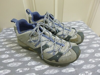 #ad #ad MERRELL 9 40 Grey Blue Waterproof Mesh Lace Up Hiking Trail Sneakers Oxfords $24.99