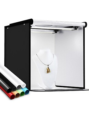 #ad Photo Box 8 PCS Backdrops Travor Photo Light Box 24 x 24 inch Dimmable Photo... $89.99