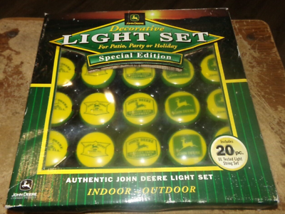 #ad john deere 20 piece decorative light set in not perfect box new $49.99