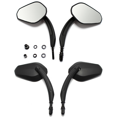 #ad APS Motorcycle Rearview Black Mirrors For Harley Davidson Street Glide Road King $39.99