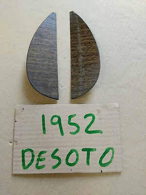 #ad 1952 DeSoto Sedan Dash End Caps Original Wood Grain Good Condition Used OEM Part $19.99