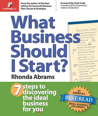 #ad What Business Should I Start : Seven Steps to Discovering the Ideal Business ... $21.85