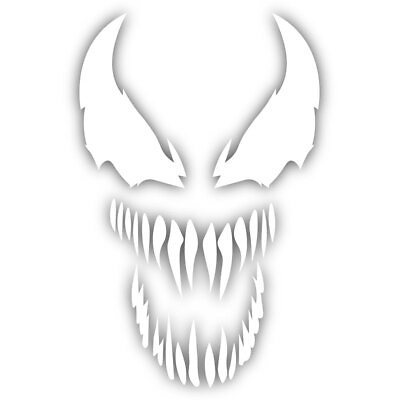 #ad Marvel Venom Eyes amp; Teeth Cut To Shaped Vinyl Decal Sticker $3.99