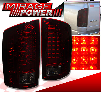 #ad Red Smoke LED Tail Lights Stop Brake Parking Lamps For 02 06 Ram 1500 2500 3500 $77.99