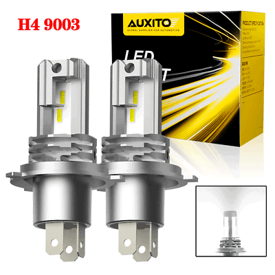 AUXITO H4 9003 LED Headlight Bulbs Super White 40000LM Kit High Low Beam CANBUS $26.99