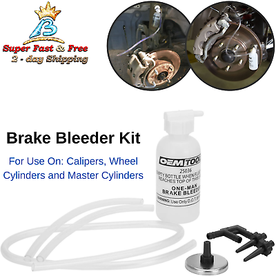 #ad Brake Line Bleeder Kit Pump Fluid Bleeding Tool For Car Caliper Wheel Cylinder $9.59