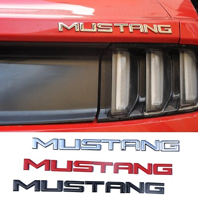 #ad Metal letters MUSTANG badge Tail box car label sticker for Ford Mustang 15 18 $14.90