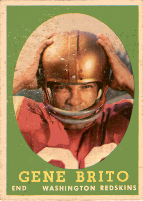 #ad 1958 Topps Football#113 Gene Brito Washington Redskins Vintage Original $4.99