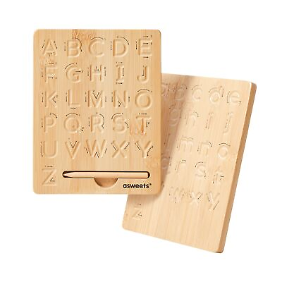 #ad Montessori Wooden Alphabet Tracing BoardWood Letter Practicing BoardDouble ... $19.08