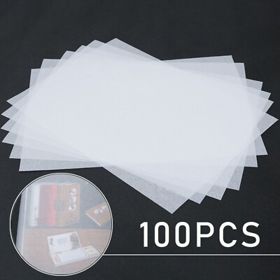 #ad 100 X A4 Tracing Paper Translucent Art Copying Calligraphy Drawing Tattoo Sheet C $16.43