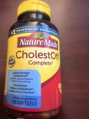#ad Nature Made CholestOff Complete Softgels 120 Count Heart Health 900 mg 12 2024 $22.00