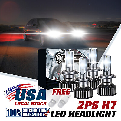 #ad 4 X H7 LED Headlight Bulbs 120000LM 6000K 200W For Volkswagen Tiguan 2009 2020 $22.88
