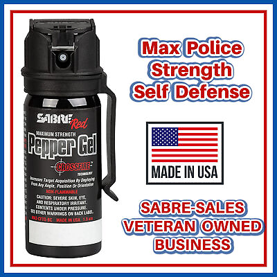 #ad Police Pepper Spray Gel Max Strength SABRE Crossfire OC Spray 18 Bursts Ex 2027 $20.75