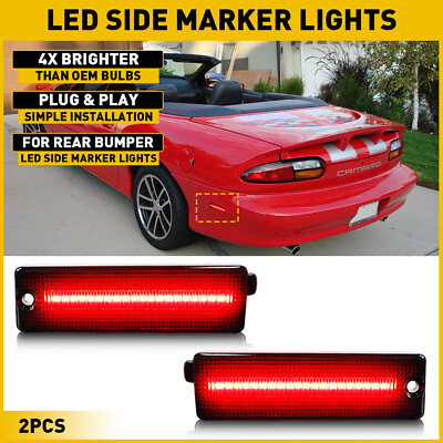 #ad 2PC Front Bumper Side Marker Lights lamps Replacement For 98 02 Pontiac Firebird $20.99