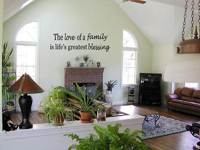 #ad LOVE OF A FAMILY Vinyl Wall Art Decal Quote Words Lettering Home Decor $12.35