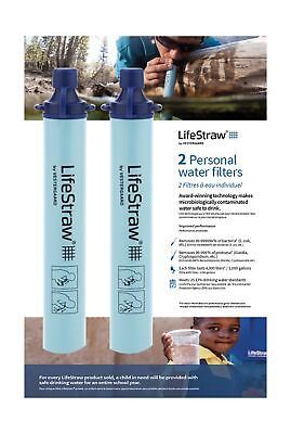 #ad LifeStraw – Personal Water Filter for Hiking Camping Travel and Survival $53.39