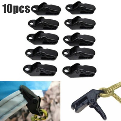 #ad 10 X Awning Tent Clamp Tarp Clip Canopy Snap Hangers Survival Camping 33*10*13mm $6.65