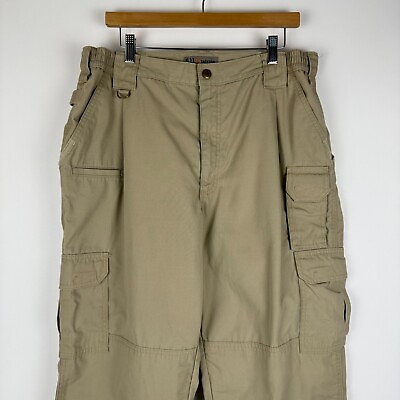 #ad 5.11 Tactical Taclite Pro Pants Tan Khaki Cargo Mens 38x30 $15.99