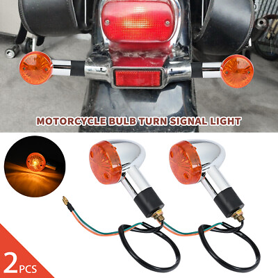 #ad 1 Pair Motorcycle Turn Signals Lights For Honda Shadow Spirit Aero Ace 750 1100 $11.95