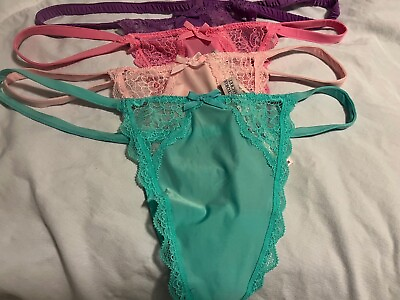 #ad NWT Victoria#x27;s Secret Dream Angel String Thong panties Size L $15.00