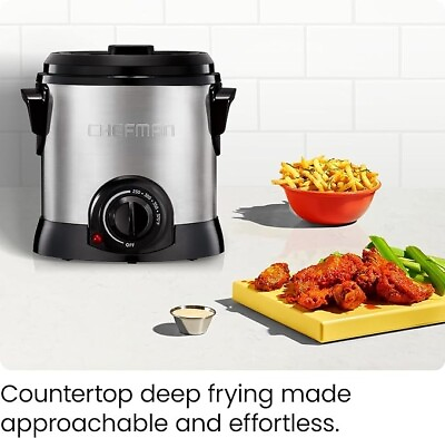 #ad Chefman Fry Guy Deep Fryer with Removable Basket Easy to Clean Non Stick... $35.69