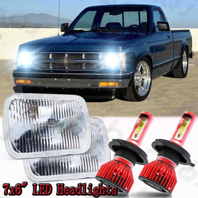 #ad Pair For 82 93 Chevy S10 Blazer GMC S15 7X6quot; Projector LED Headlights Hi Lo Beam $94.03