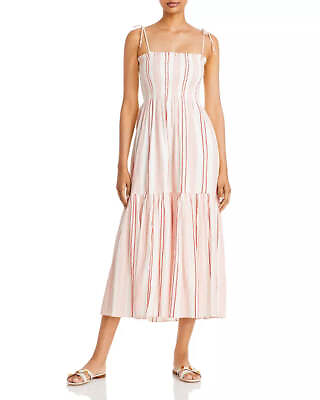 #ad Joie Womens Jailene Striped Smocked Maxi Dress Pink Multicolor $38.70