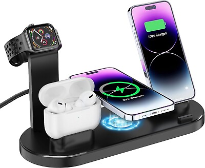 #ad #ad 4 in 1 Wireless Charger for iPhone Magnetic 4 in 1 Fast Charging Station $39.45