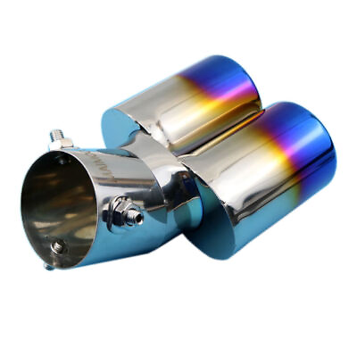 #ad Truck Dual Outlet Muffler Exhaust Tail Pipe Tip 63mm 2.5 Inch Caliber Universal $30.35