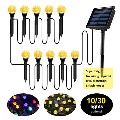 #ad Solar Powered LED String Light Garden Path Yard Decor Lamp Outdoor Waterproof US $5.99