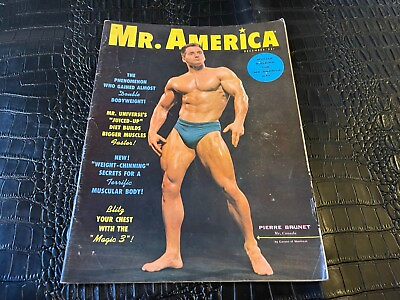 #ad DECEMBER 1959 MR MISTER AMERICA bodybuilding magazine PIERRE BRUNET $24.99