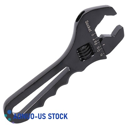 #ad NEW Aluminum Adjustable Wrench Tool Spanner Fits Hose End Fitting 3AN to 16AN $12.86