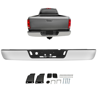#ad Chrome Rear Complete Bumper For 02 08 Ram 1500 03 09 Ram 2500 3500 Pickup $199.63