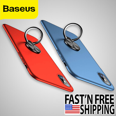Baseus Metallic Finger Ring Stand Case For iPhone X amp; Magnetic Mounts $10.99